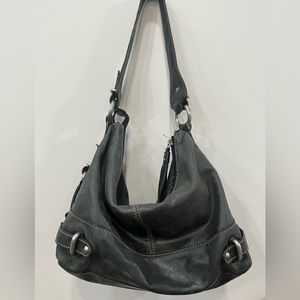 Classic Fossil leather shoulder bag black